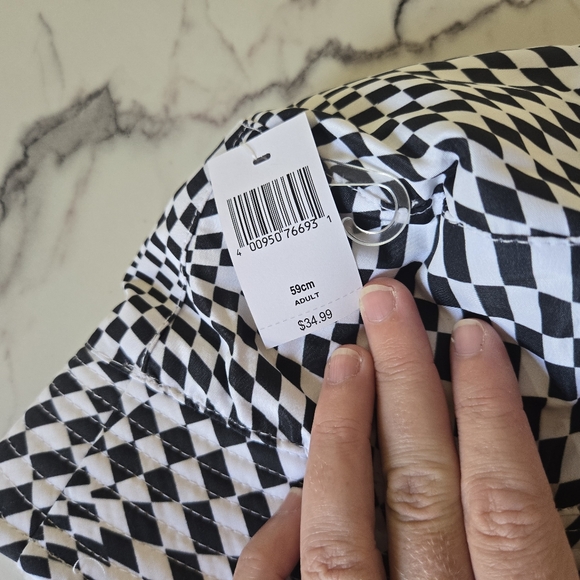 Disney Checkered Bucket Hat with White Rabbit Design - Picture 5 of 5